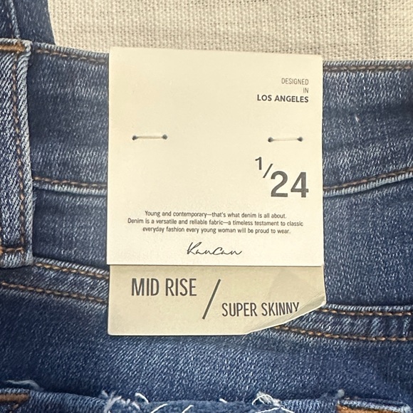 KanCan Women's Skinny Jeans - Dark Blue - Picture 4 of 7